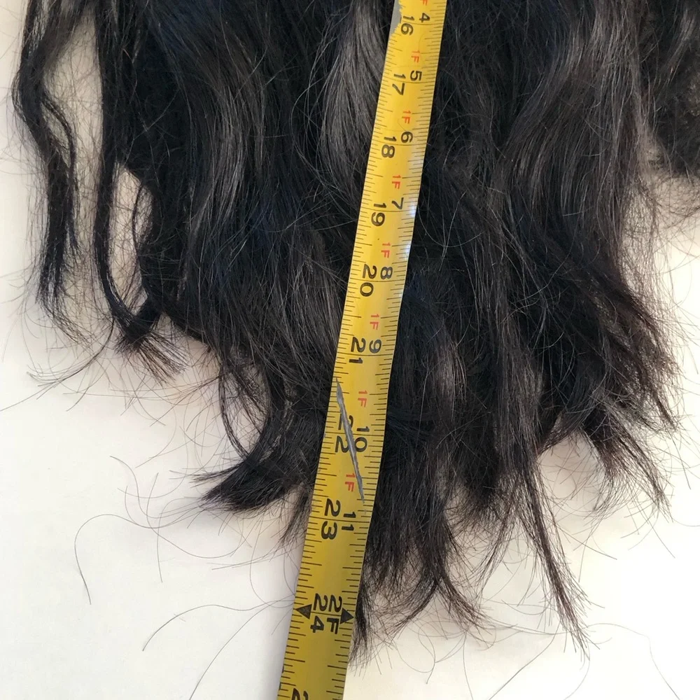 24” Choc Brown Human Hair Wig lace closure